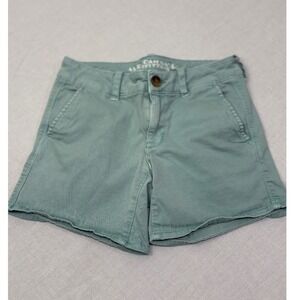 American Eagle Midi Shorts Pastel Green/Blue Womens Size‎ 2